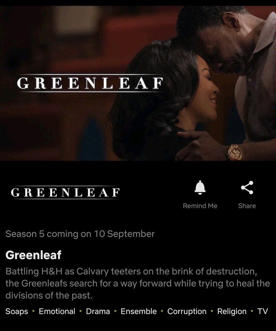 greenleaf season 5 netflix us release