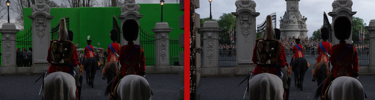 before and after the crown season 4 out of buckingham palace gates