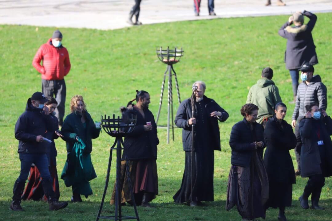 filming for the witcher season 2 in fountains abbey
