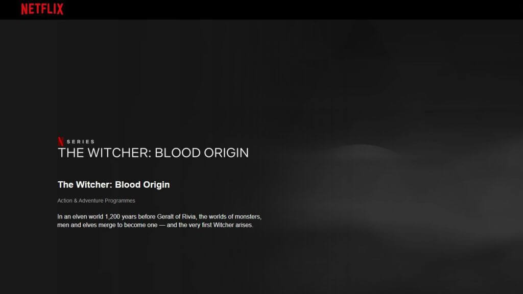 netflix-page-for-the-witcher-blood-origin netflix page for the witcher blood origin