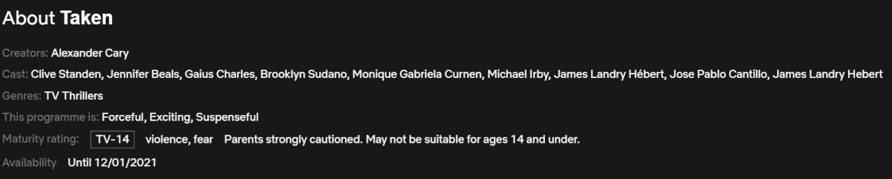 taken-series-leaving-netflix-in-january-2021-details taken series leaving netflix in january 2021 details