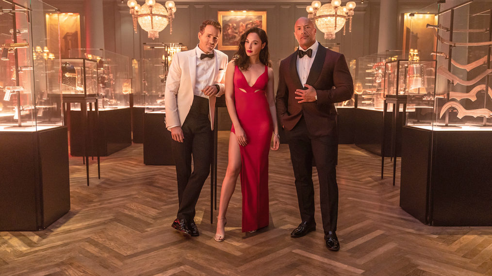Red Notice Ryan Reynolds, Gal Gadot, and Dwayne Johnson
